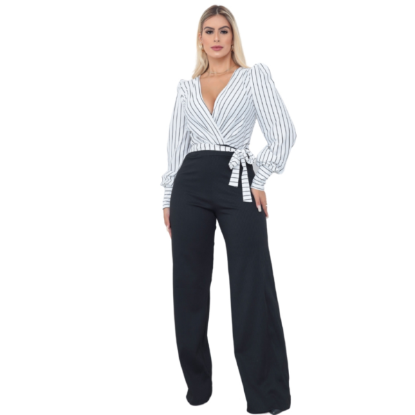 Conjunto Macacão Feminino Longo Pantalona